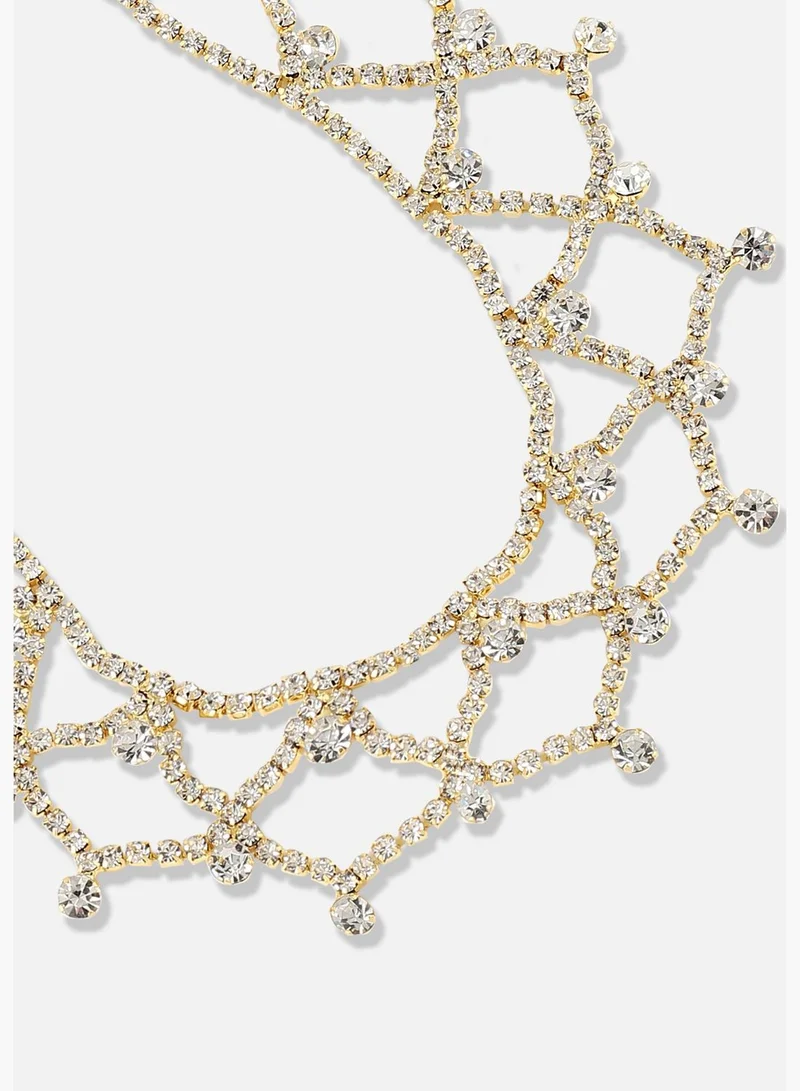 SOHI Silver Plated Designer Party Necklace For Women