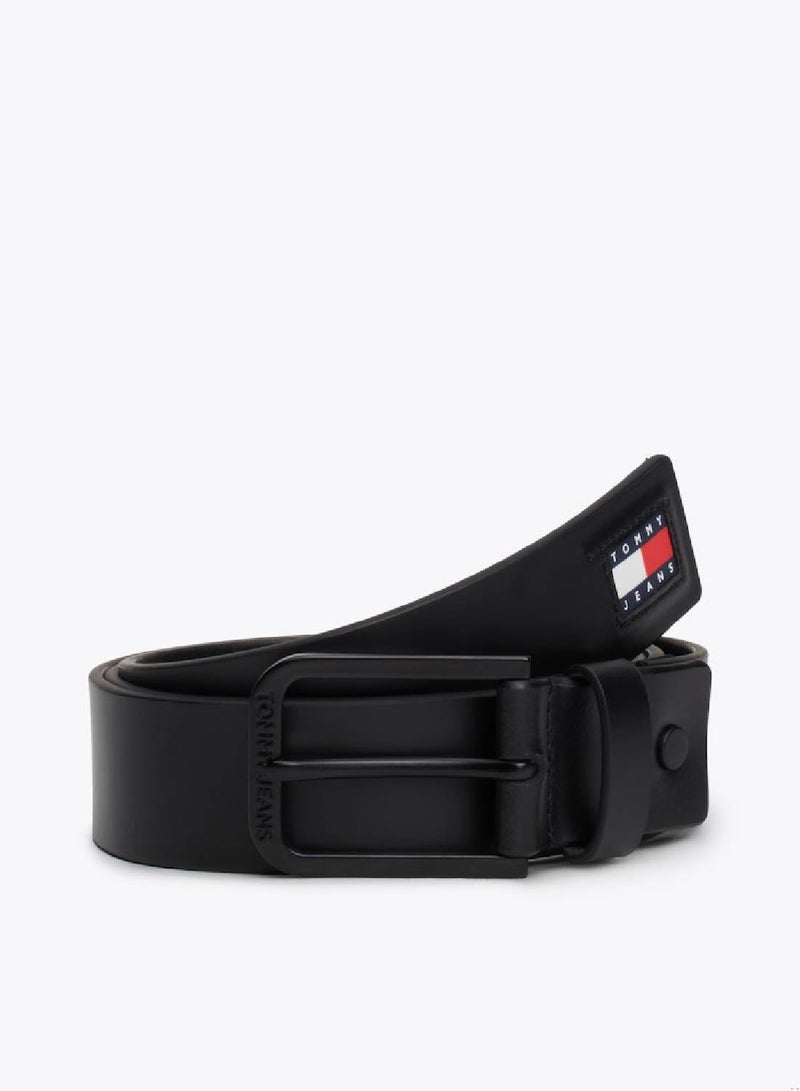 TOMMY JEANS Rubberised Badge Leather Belt  - Image 1