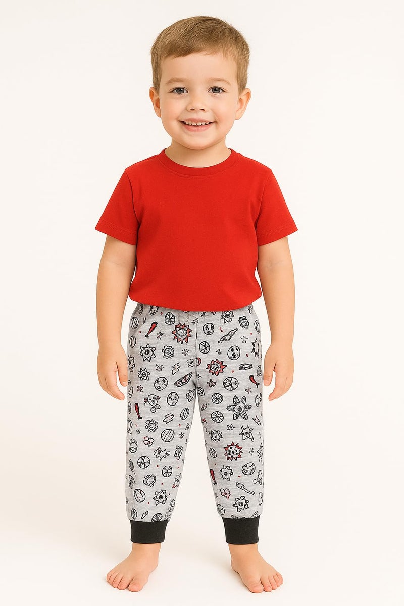 EIO Unisex Cotton Pajama Pants for Boys & Girls Combo Pack | Kids & Baby Soft Sleepwear Pyjamas Combo Pack | Toddler Breathable Nightwear Bottoms (Boys Print, 2-3 Y) - Image 5