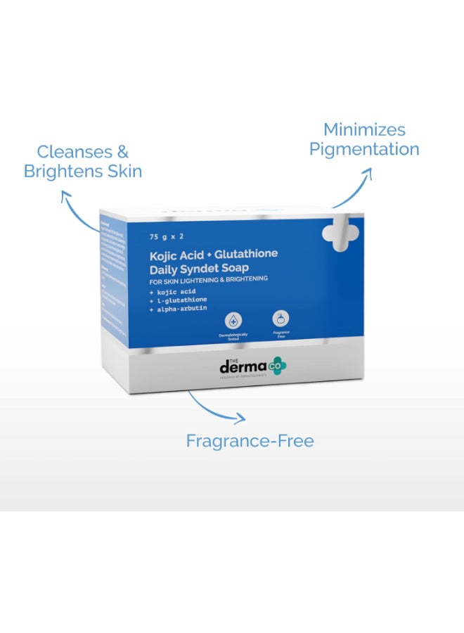 THE derma Co صابون كوجيك أسيد + جلواتاثيون اليومي المشرق مع كوجيك أسيد، L-جلواتاثيون وألفا-أربوتين - 75 غرام × 2 - Image 4