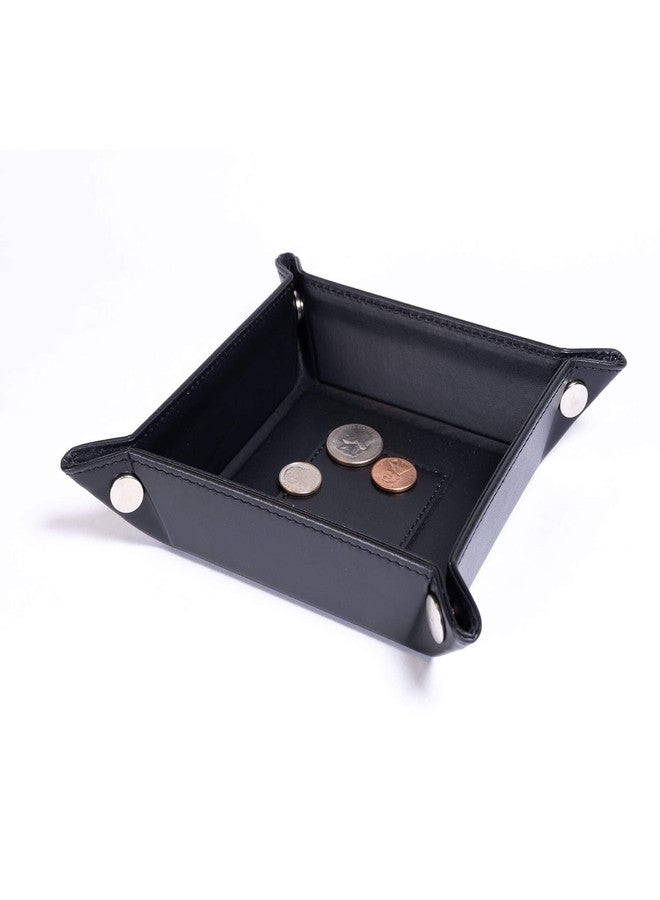 Dacasso Leather Travel Change Tray, Classic Black (A1088) - Image 1