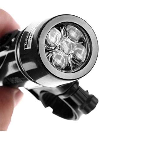 Shomex Bicycle Cycle Power Beam 5 LED Front Head Light Suitable for Bicycle Cycling Bike Hiking Camping Field Sports Light Ultra Bright 5 LED Front Rear Safety Flashlight Tail Light Lamp - Image 4