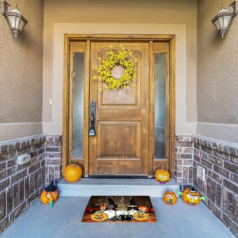 ويوبلز سجادة باب للهالوين، ترحيب بالمنزل، زينة للباب الأمامي، قاعدة مانعة للانزلاق، سجادة داخلية وخارجية لتزيين المنزل في الهالوين - Image 2