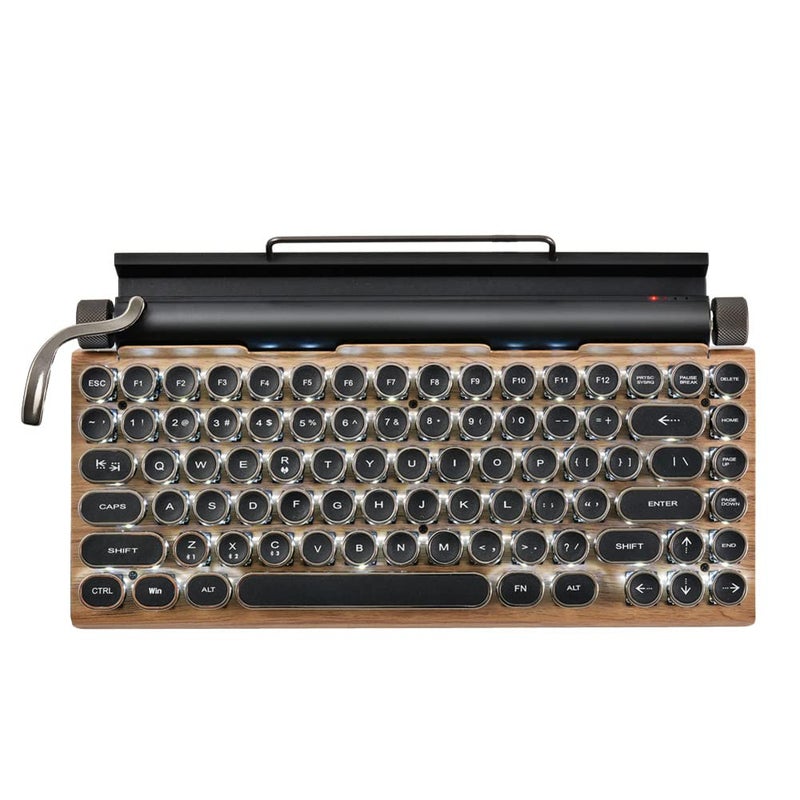 Mechanical Keyboard: 83-Key Compact Retro Design - Bluetooth 5.0 Wireless Connectivity, 2000mAh Rechargeable Battery for Gaming, Laptops and PCs - Image 1