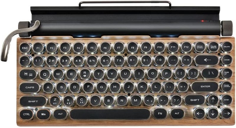 Mechanical Keyboard: 83-Key Compact Retro Design - Bluetooth 5.0 Wireless Connectivity, 2000mAh Rechargeable Battery for Gaming, Laptops and PCs - Image 2