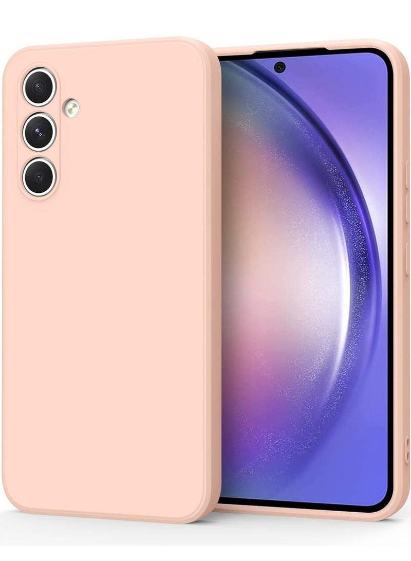 MIGOFAST Samsung Galaxy A54 5G 6.4 Soft Silicone Gelly Rubber Cover Shockproof Matte Finish Back Cover Inner Fabric Lining with Camera Protection Case for Galaxy A54  Pink - Image 1