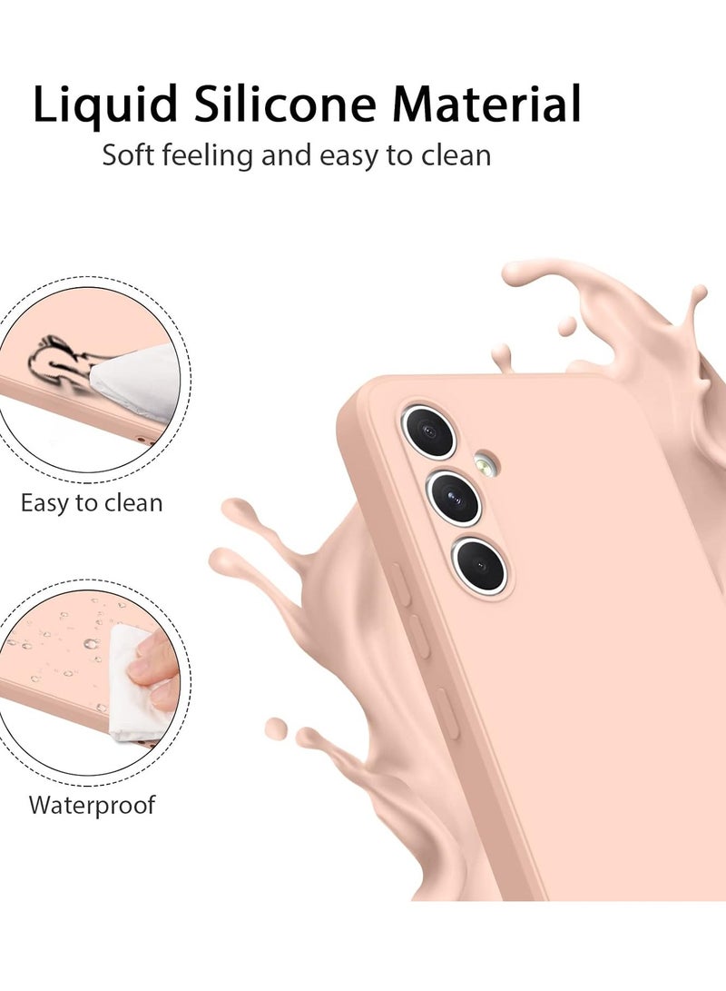 MIGOFAST Samsung Galaxy A54 5G 6.4 Soft Silicone Gelly Rubber Cover Shockproof Matte Finish Back Cover Inner Fabric Lining with Camera Protection Case for Galaxy A54  Pink - Image 4
