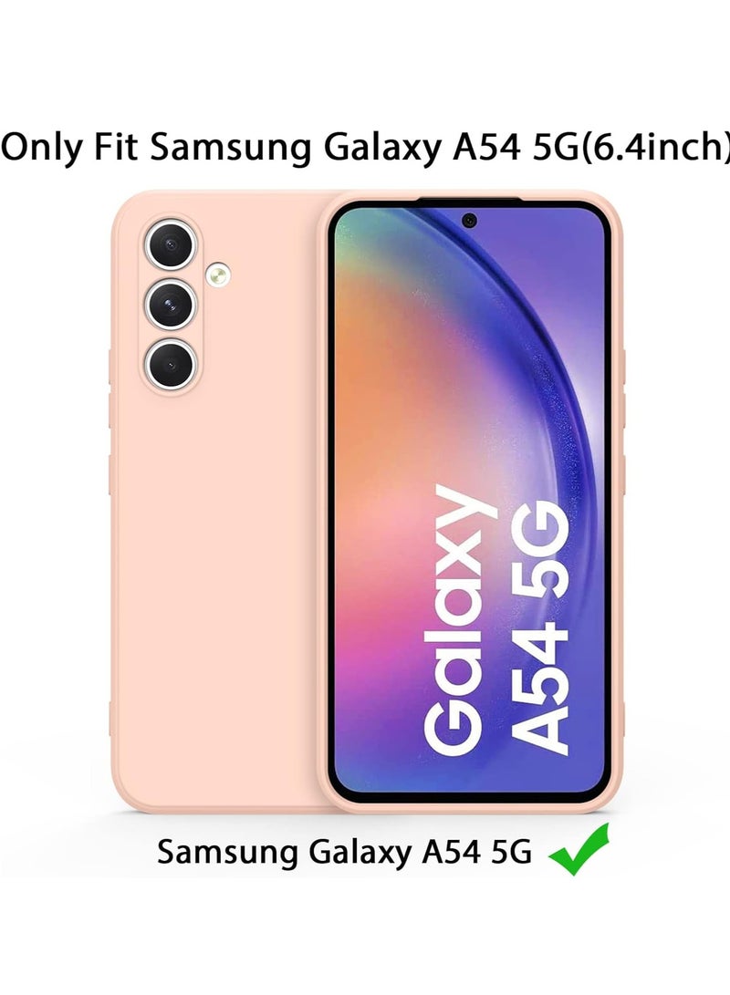 MIGOFAST Samsung Galaxy A54 5G 6.4 Soft Silicone Gelly Rubber Cover Shockproof Matte Finish Back Cover Inner Fabric Lining with Camera Protection Case for Galaxy A54  Pink - Image 5