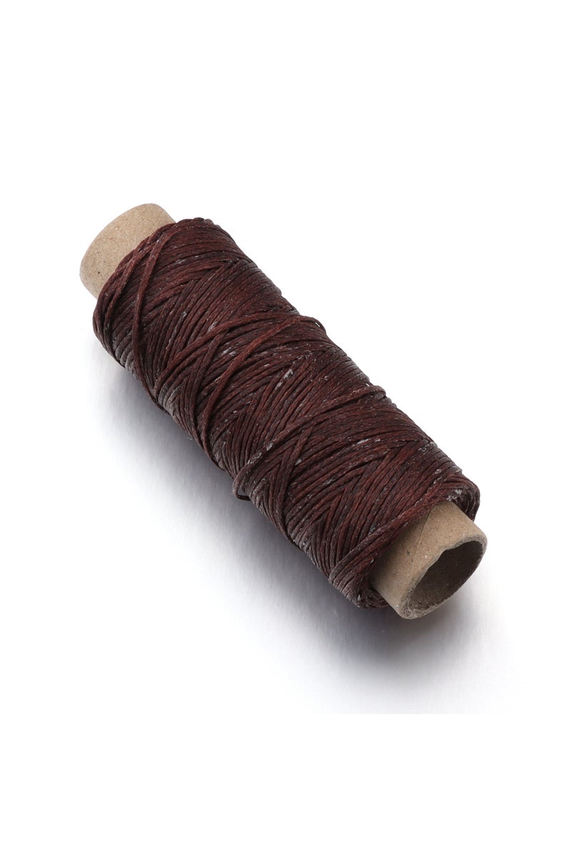 Dark Brown 50yards/lot Polyester Flat Waxed Thread 150D 1mm Leather Sewing String Cord For Leathercr
