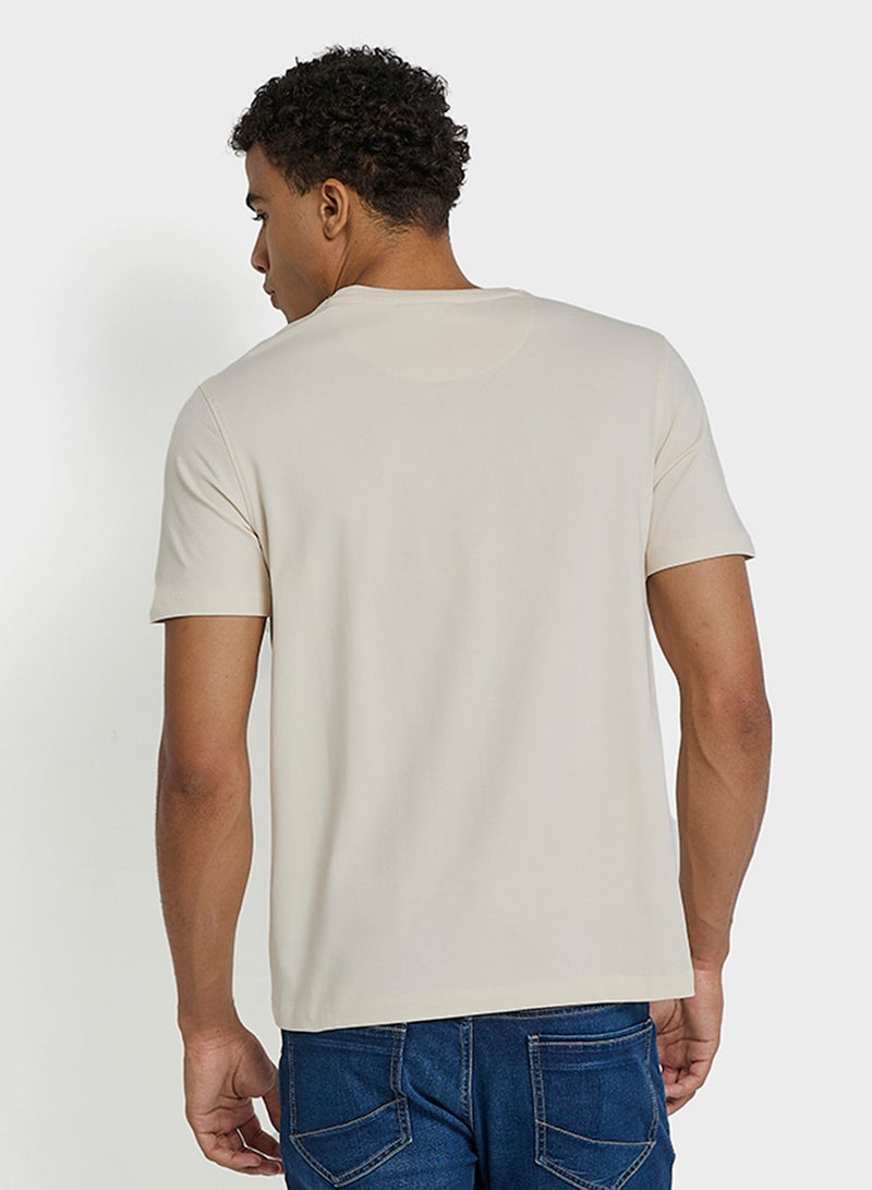 Ben Sherman Spandex Logo Embroidered Crew Neck T-Shirt - Image 2