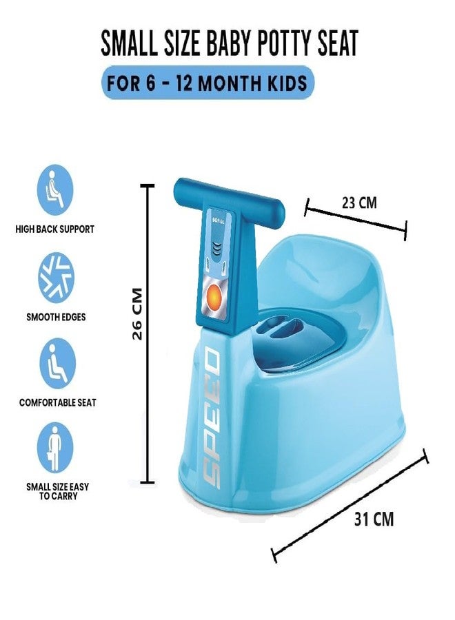 SONAL - BIKE (Small Size) Baby Potty Training Toilet Seat without Removable Tray, Lid (Age 6-12 Month) Potty Seat/Potty Box (Blue) - Image 2