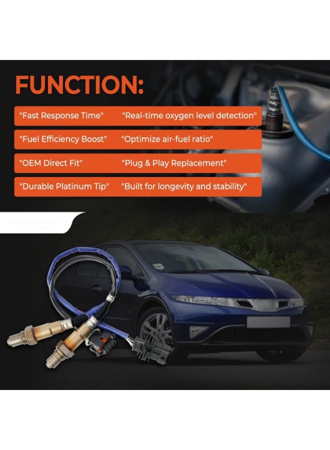 2 قطعة مستشعر أكسجين مستشعر O2 متوافق مع 2011-2016 Chevy Cruze 2012-2020 Chevy Sonic 2013-2020 Chevy Trax 1.4L L4، 2013-2021 Buick Encore 1.4L L4 استبدل 234-4528 234-4529 - Image 5