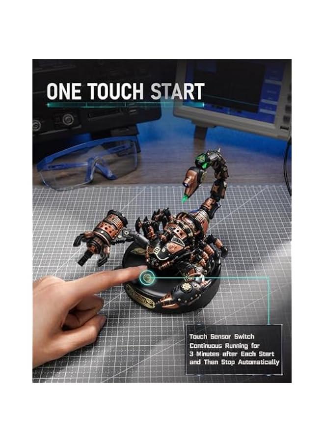 3D Metal Model Kits Puzzle for Adults Kids, Steampunk Electric Mechanical Toy, Assembly DIY Gift Plastic Craft Hobby for Men, Women (Emperor Scorpion) - Image 4