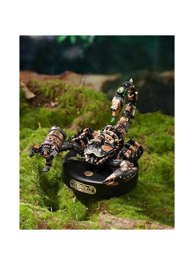 3D Metal Model Kits Puzzle for Adults Kids, Steampunk Electric Mechanical Toy, Assembly DIY Gift Plastic Craft Hobby for Men, Women (Emperor Scorpion) - Image 2