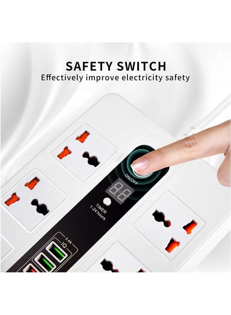 Universal Outlet charging USB socket timing function expansion power strip,Extension Cord - Image 3