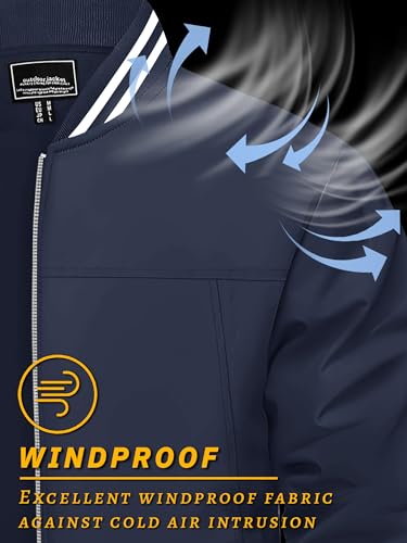 TACVASEN Mens Jackets Lightweight Men's Jackets Stylish Men's Casual Jacket Outdoor Windbreaker Lightweight Bomber Coats Hiking Jacket - Image 3