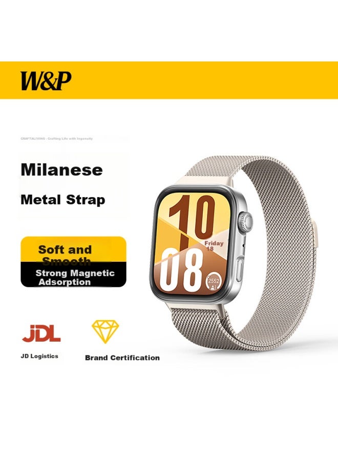 WP W&p Compatible With Huawei Fit4 Strap, Milanese Loop For Huawei Watch Fit3/4/4pro, New Metal Magnetic Stainless Steel Breathable Watch Band, Wp·starry Color - Image 1
