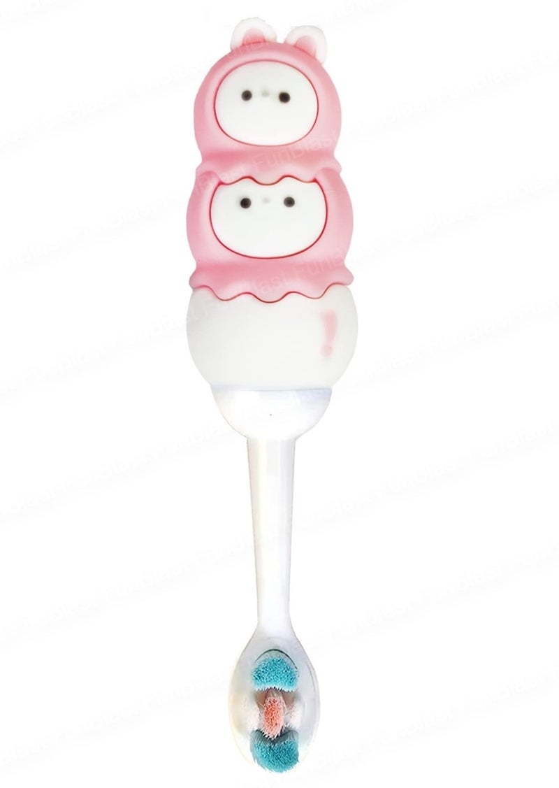 FunBlast Kids Toothbrush - Cute Animal Design Soft Tooth Brush, Extra Microfiber Soft Bristles Toothbrush for 3-6 Years old Children, Manual Toothbrush for Kids (Pack of 1-Random Color) - Image 1