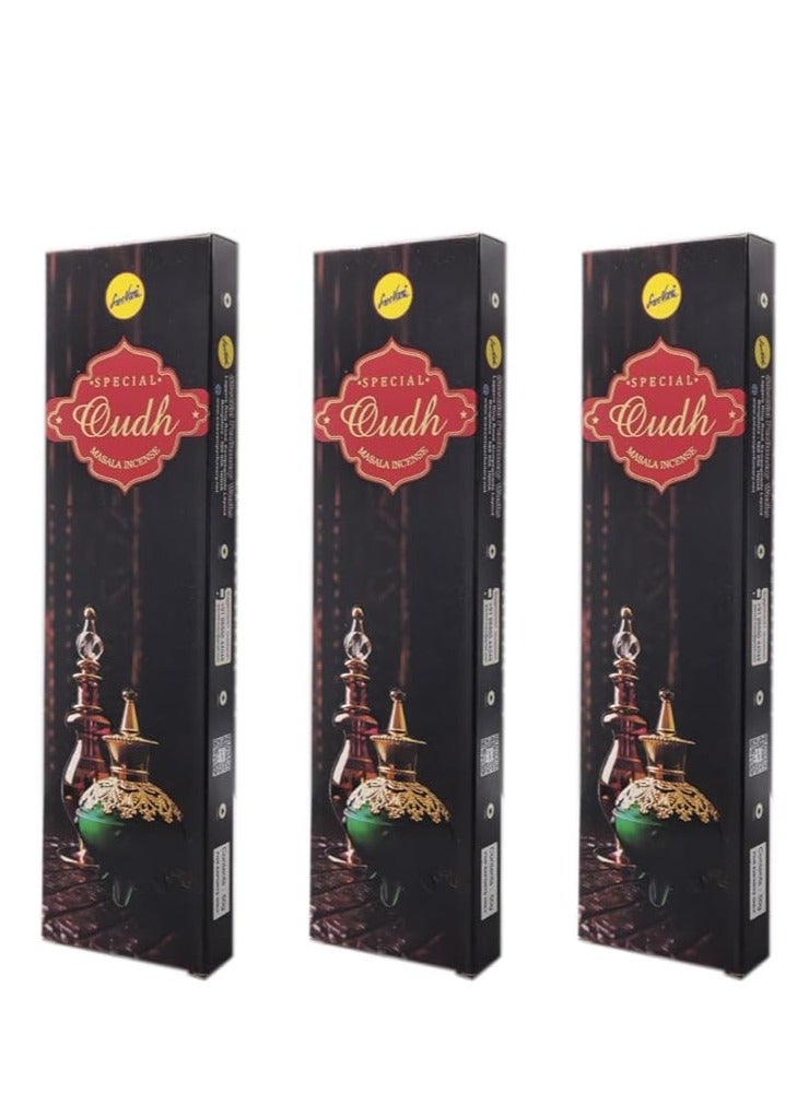 Sreevani Special Oudh Masala Incense Sticks | Indian Cambodian Oud Bakhoor Masala Incense Sticks 23cm 50 Grams (Pack of 3)