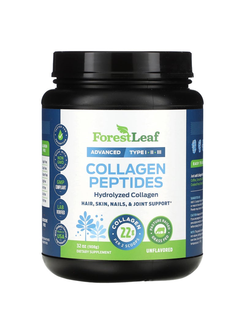 Collagen Peptides, Unflavored, 32 oz (908 g)