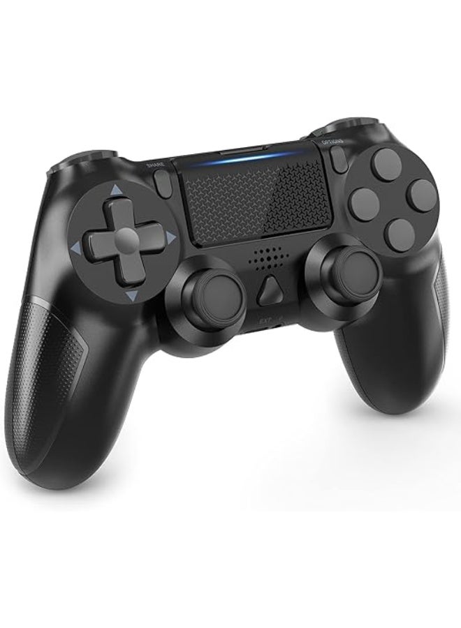 Wireless Game Controller Compatible with P-4 / Pro / Slim – Built-in Sensors, Audio Jack, 1000mAh Rechargeable Battery – Black - Image 1