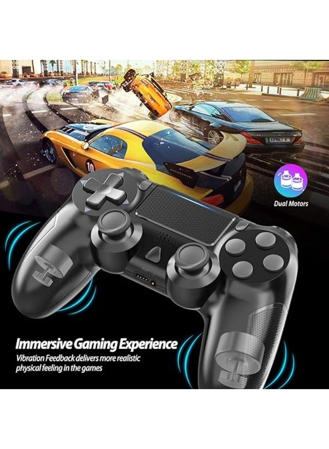 Wireless Game Controller Compatible with P-4 / Pro / Slim – Built-in Sensors, Audio Jack, 1000mAh Rechargeable Battery – Black - Image 5