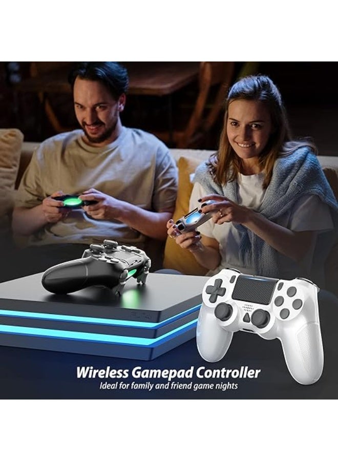 Wireless Game Controller Compatible with P-4 / Pro / Slim – Built-in Sensors, Audio Jack, 1000mAh Rechargeable Battery – Black - Image 2