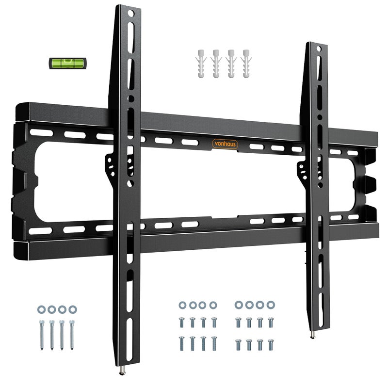 VonHaus 37-70 Inch TV Wall Bracket â€“ Ultra Slim, Flat to Wall Mount for VESA Compatible Screens, 35kg Weight Capacity - Image 1