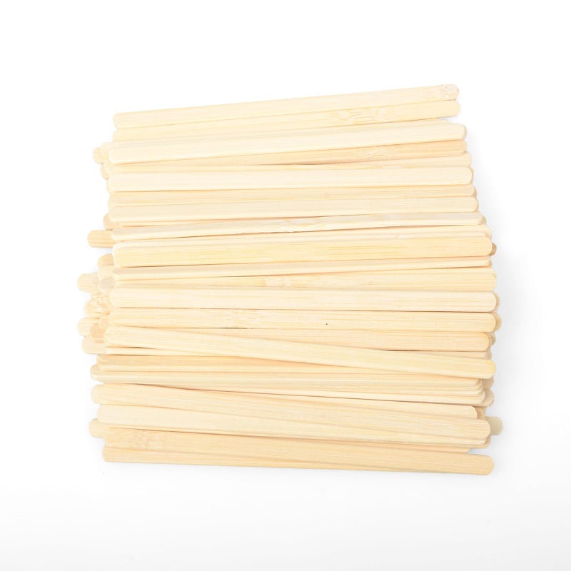 HOPELF 300 Count Bamboo Coffee Stirrer - Disposable 7 inches Long Wooden Stir Sticks for Coffee and Cocktails - Smooth, Splinter-Free Beverage Mixers - Ideal for Cafe, Bars and Drink Stations - Image 1