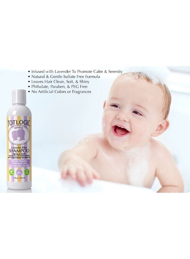 TotLogic Sulfate Free Baby Shampoo- Lavender Bliss Hair Care, 8 oz, No Phthalates, No Formaldehyde, Infused With Natural Antioxidants and Botanicals - Image 2