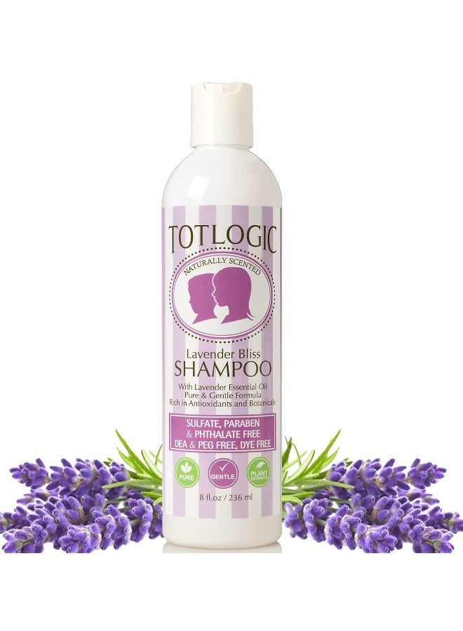 TotLogic Sulfate Free Baby Shampoo- Lavender Bliss Hair Care, 8 oz, No Phthalates, No Formaldehyde, Infused With Natural Antioxidants and Botanicals - Image 1