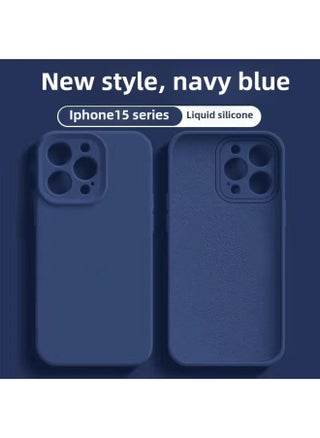 Suitable For Apple 16Pro Liquid Silicone Phone Case IPhone15Pro Solid Silicone Fine Hole All-inclusive Protective Cover-Color:Navy Blue 【precision Hole With Logo + Packaging Box】-Applicable Models:i - pzsku/ZDDA4F304DDCF1FF193FBZ/45/1743953579/7ae80f19-82c4-49b2-bf68-367b112f74dc