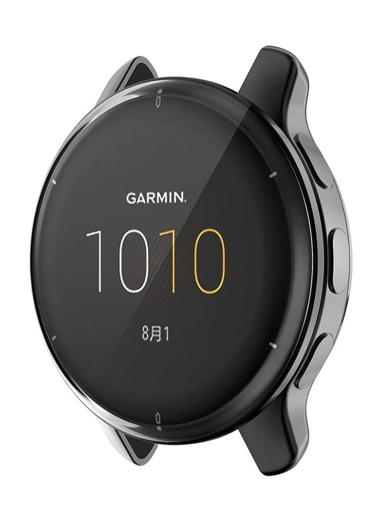 Case Cover Compatible with Garmin Venu 2 Plus Watch Case Screen Protector, All-Around Protective Case Soft TPU Bumper for Garmin Venu 2 Plus Accessories (Black) - Image 2