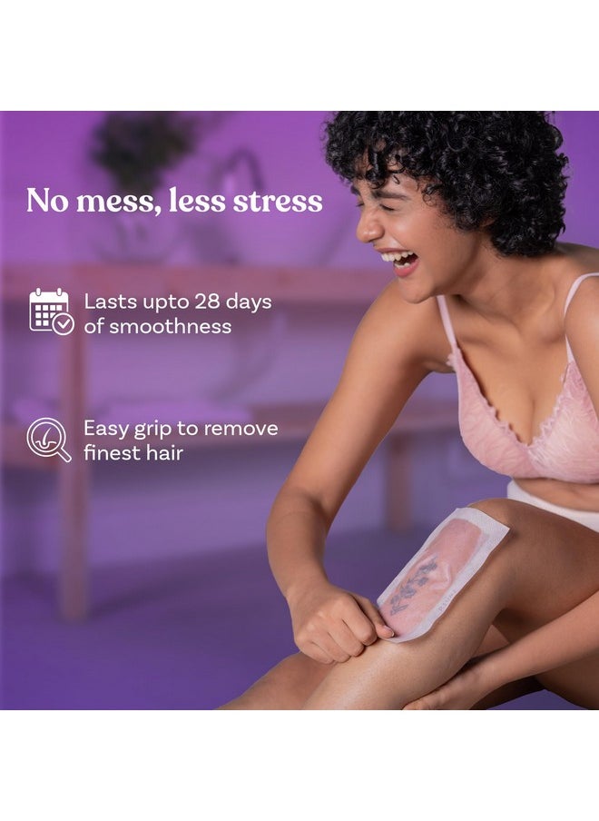 BOMBAE - Bombae Full Body Wax Strips with Shea Butter for Women (8+2 Strips)| Full Body Cold Wax Strips for Arms, Underarms, Legs | Post-wax Wipes for mess-free, Smooth skin - Image 1
