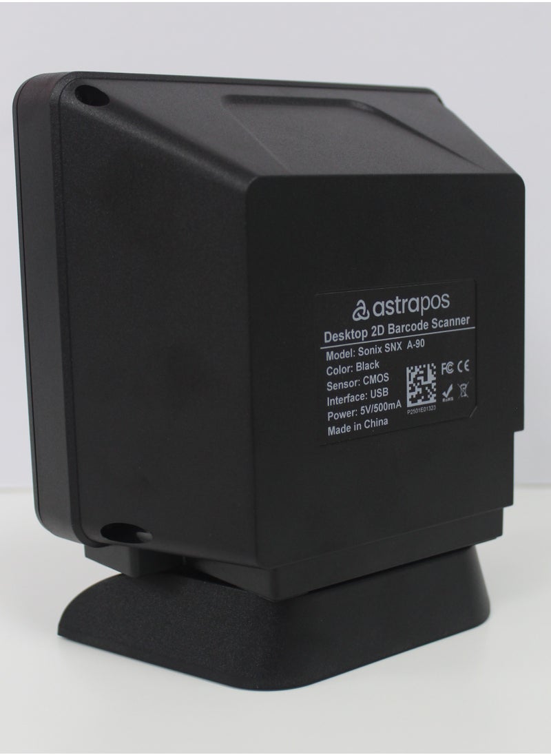 Astrapos Astrapos 1D&2D Vertical Image Barcode & QR Code Scanner with Wire | Barcode Reader | USB Wired | Compatible with Computer System for Supermarket, Library, Logistics, Warehouse, Grocery, Restaurant  - Image 3