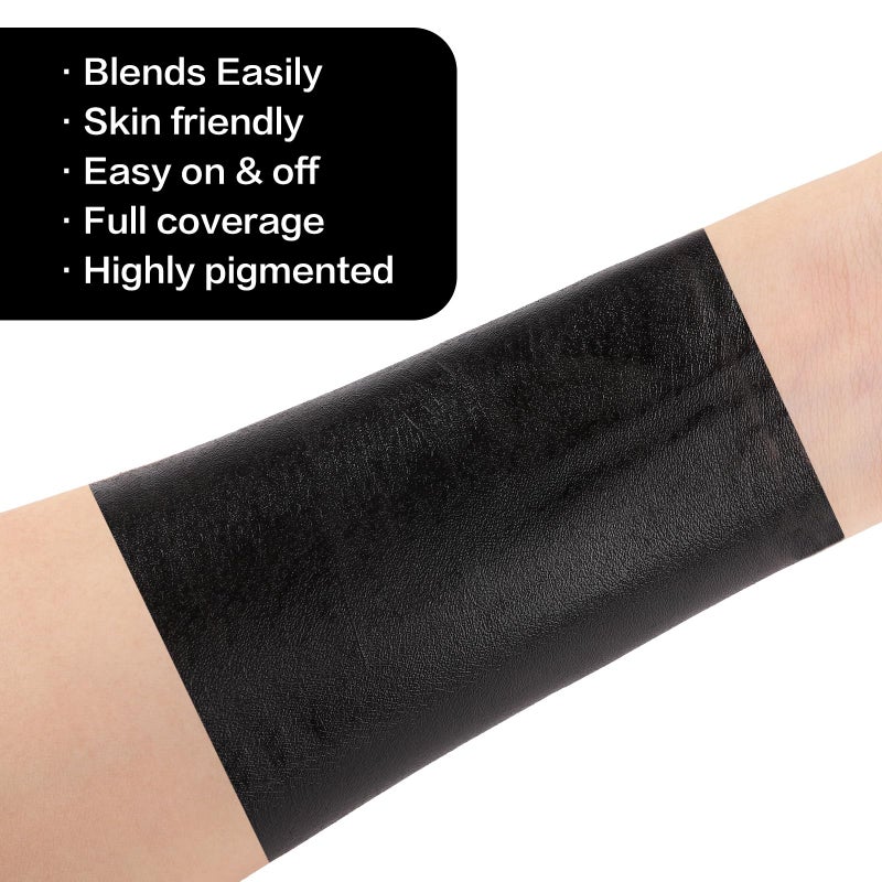 BOBISUKA Black Face Paint, Blendable Cream Body Painting Kit, Eye Black for Sports Baseball Softball Football, Facepaint for Skull Joker Vampire, Halloween Skeleton Cosplay, Costume, Parties, 21.fl oz (60ml) - Image 4