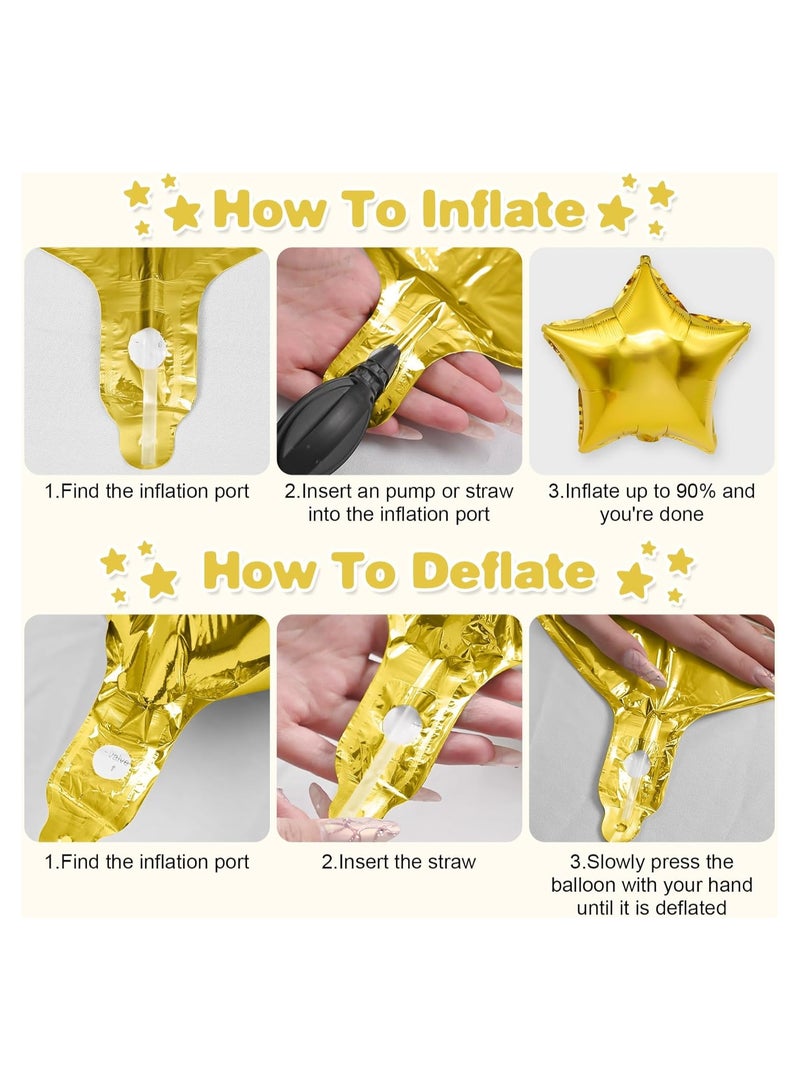 قطعتان من لافتات بالونات عيد مبارك الورقية والفويل - Image 2