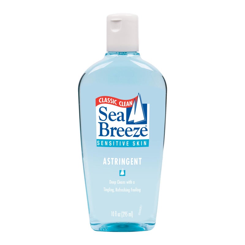 Sea Breeze Astringent Sensitive Skin - Facial Cleanser with Natural Oils for Deep Pore Cleansing and Acne Control - Refreshing Face Cleanser - 10 oz