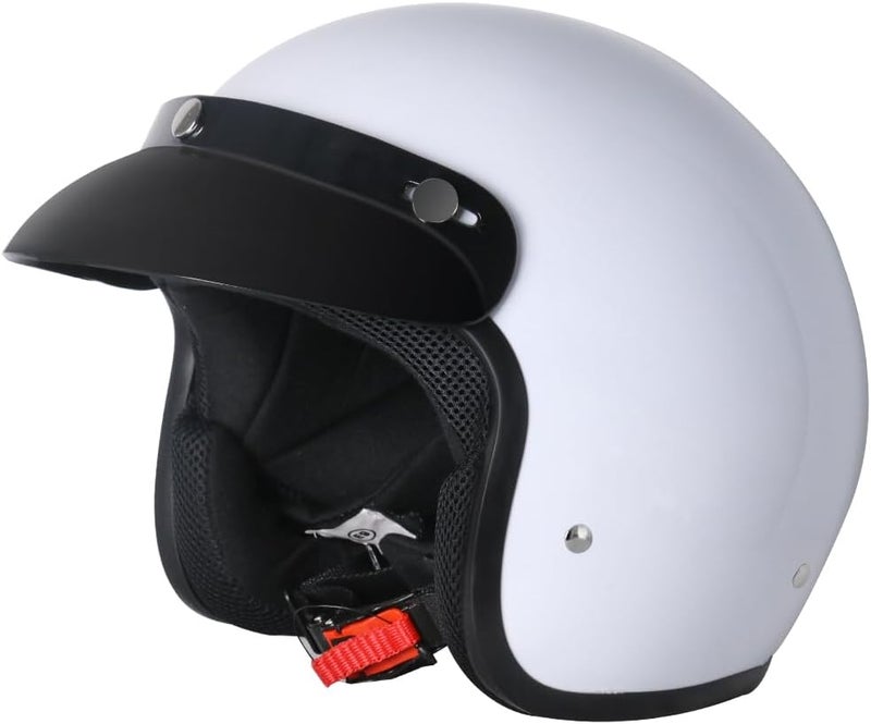Zorax White Open Face Motorcycle Helmet L (59-60cm) ECE 2206 Approved - Image 3