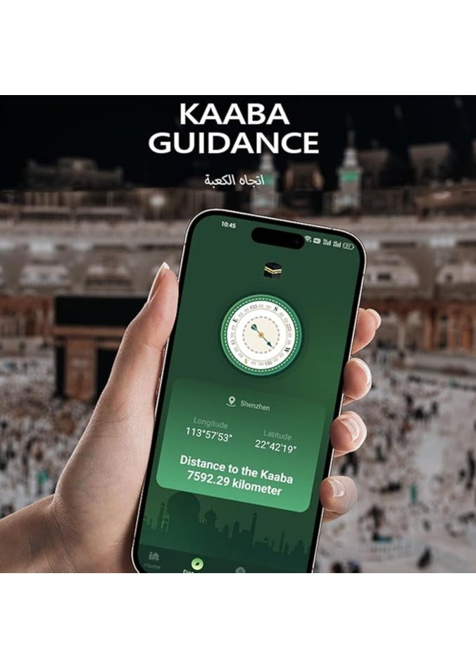 BSTWSH 18mm Zikr Ring Smart Ring with Vibration Reminder Tasbih Counter and Bluetooth Connection for Exclusive IQIBLA App and 5 Daily Prayer Reminders  - Image 2