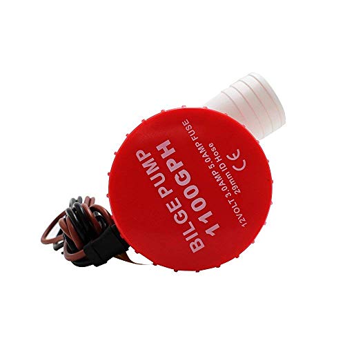 Sanuke 1100gph Bilge Pump Electric 12V Submersible Marine Water Pump Accessories Marin Boat, Non- Automatic Bilge Pump for Boats, Ponds, Pools, Spas Silent, Boat Caravan RV, Low Noise - Image 3