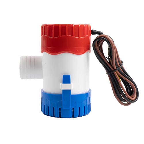 Sanuke 1100gph Bilge Pump Electric 12V Submersible Marine Water Pump Accessories Marin Boat, Non- Automatic Bilge Pump for Boats, Ponds, Pools, Spas Silent, Boat Caravan RV, Low Noise - Image 1