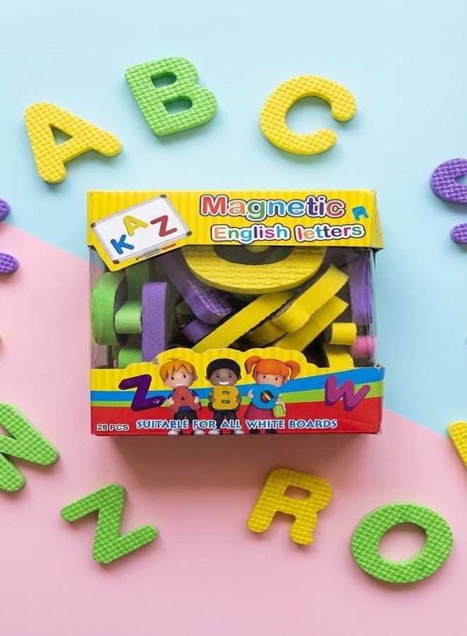 YIXT Magnetic English Letters Set, Colourful Alphabet Tiles, Suitable for All White Boards, 26 Pieces - Image 4