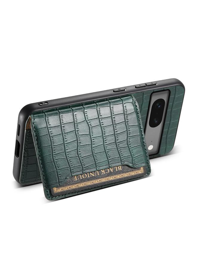 Green Tiger Case For Google Pixel 7 5G Crocodile Texture Card Bag Design Full Coverage Phone Case - Image 3