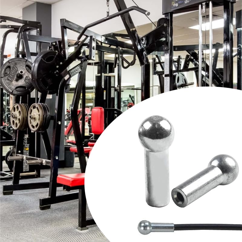 SquEqu 5 Pack Pulley Cable Ball Stopper Terminals End Joint Attachment Parts for Gym Weight Lifting Machine Fitness Equipment Running Yoga (for Diameter 6mm Wire) - Image 5