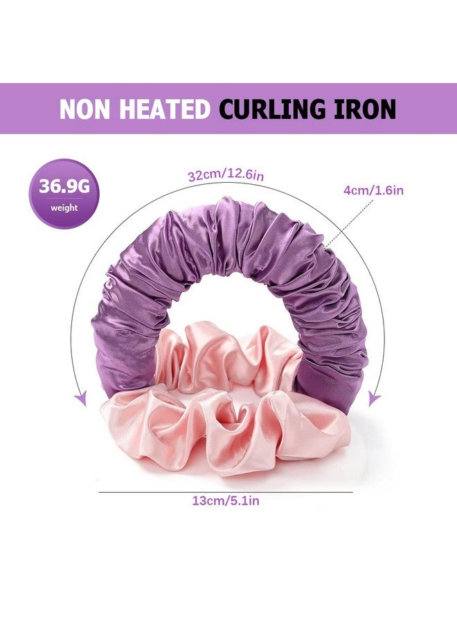 MAYCREATE® مكواة تجعيد الشعر بدون حرارة، رباط تجعيد بدون حرارة، عصابة رأس لتجعيد الشعر بدون حرارة، قضيب تجعيد الشعر بدون حرارة للنوم طوال الليل، رباط نوم ناعم للنساء ذوات الشعر الطويل والكثيف - Image 2