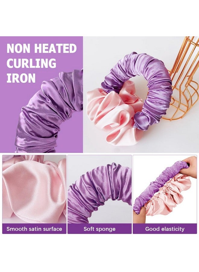 MAYCREATE® مكواة تجعيد الشعر بدون حرارة، رباط تجعيد بدون حرارة، عصابة رأس لتجعيد الشعر بدون حرارة، قضيب تجعيد الشعر بدون حرارة للنوم طوال الليل، رباط نوم ناعم للنساء ذوات الشعر الطويل والكثيف - Image 4