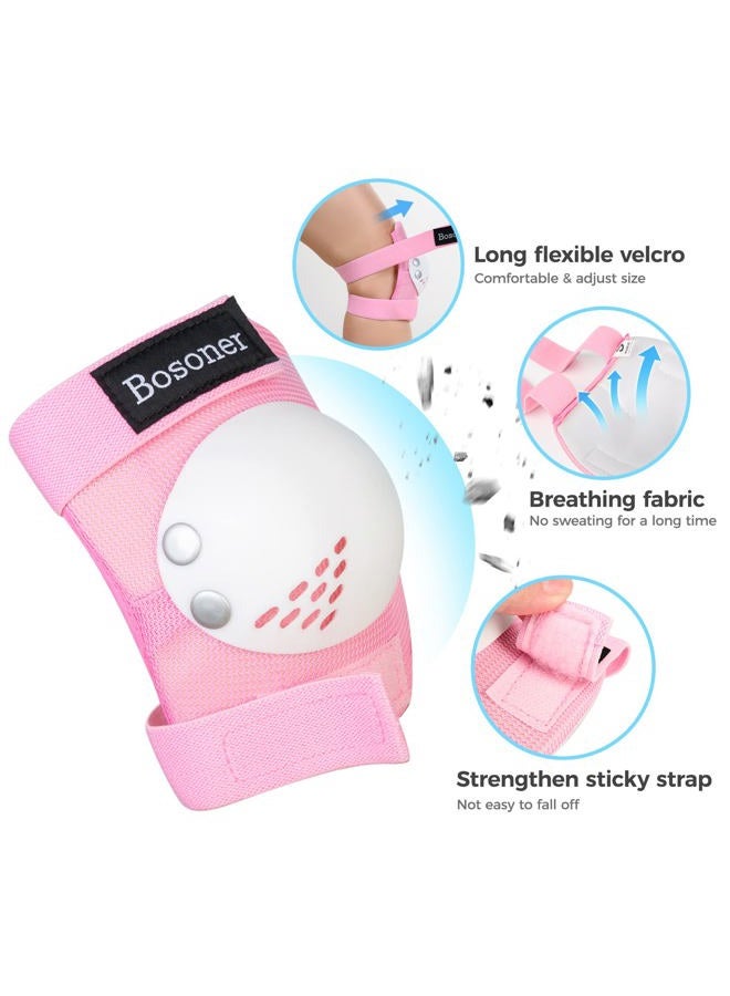 Bosoner Kids/Youth Knee Pad Elbow Pads for Roller Skates Cycling BMX Bike Skateboard Inline Rollerblading, Skating Skatings Scooter Riding Sports - Image 3