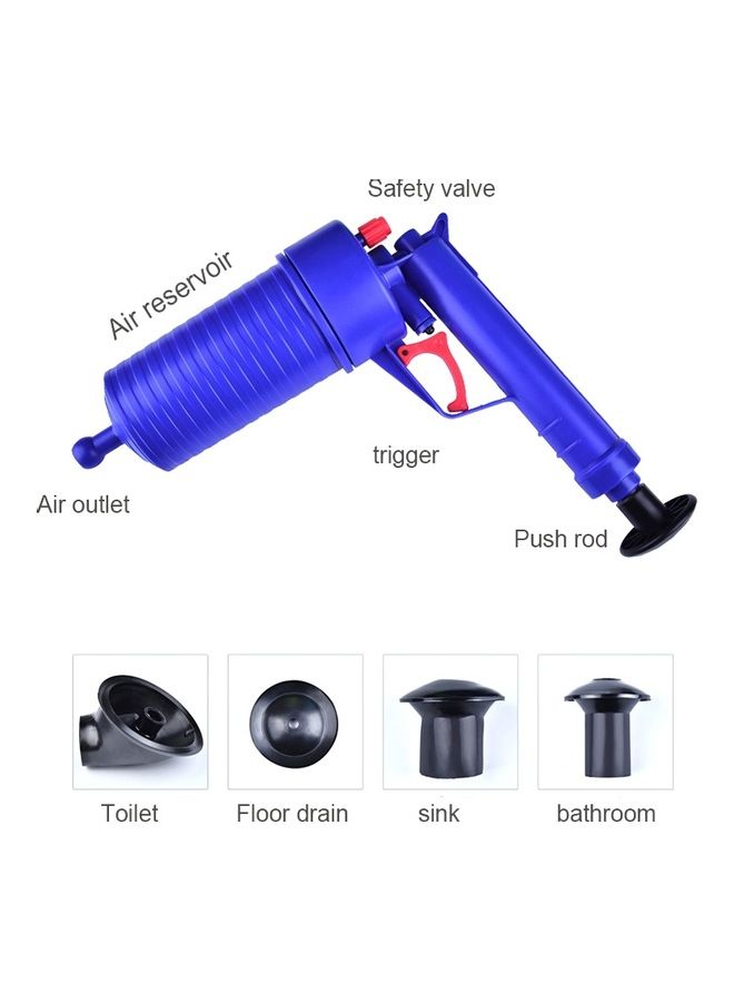 Kitchen Toilet High Pressure Drain Pipes Sinks Air Power Blaster Cleaner Plunger Clog Remover Multicolour 28 x 10 x 28cm - Image 3