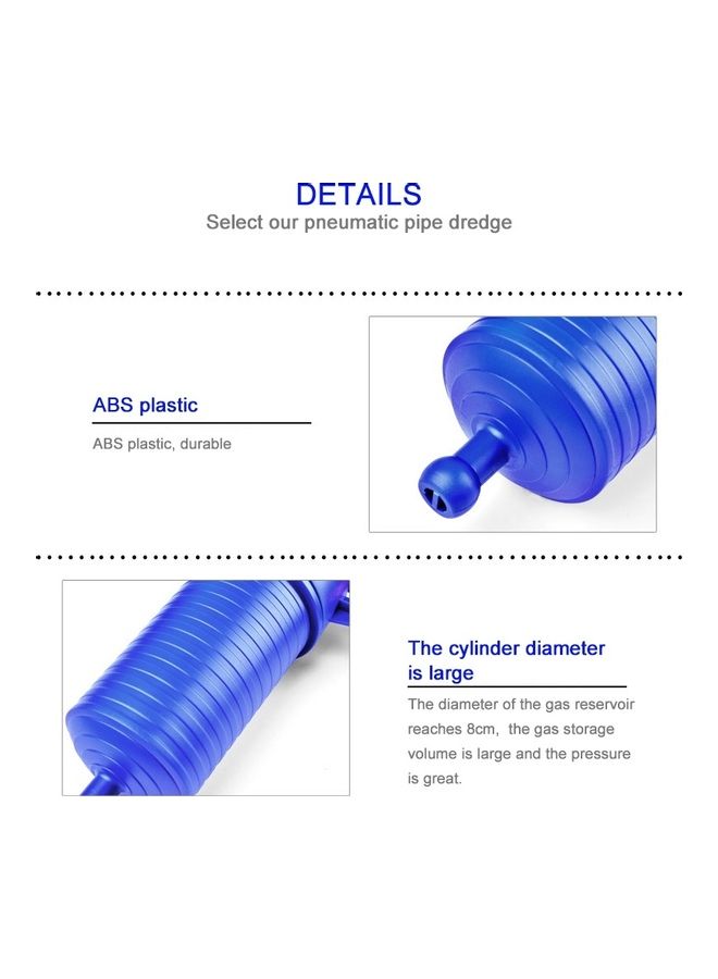 Kitchen Toilet High Pressure Drain Pipes Sinks Air Power Blaster Cleaner Plunger Clog Remover Multicolour 28 x 10 x 28cm - Image 5